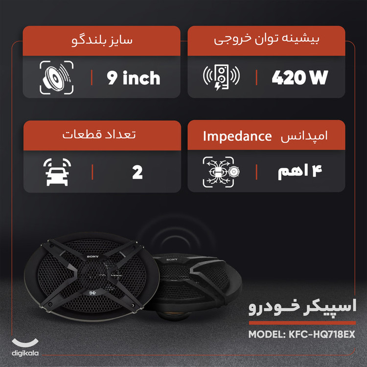 اسپیکر خودرو سونی مدل XS-GTF6939